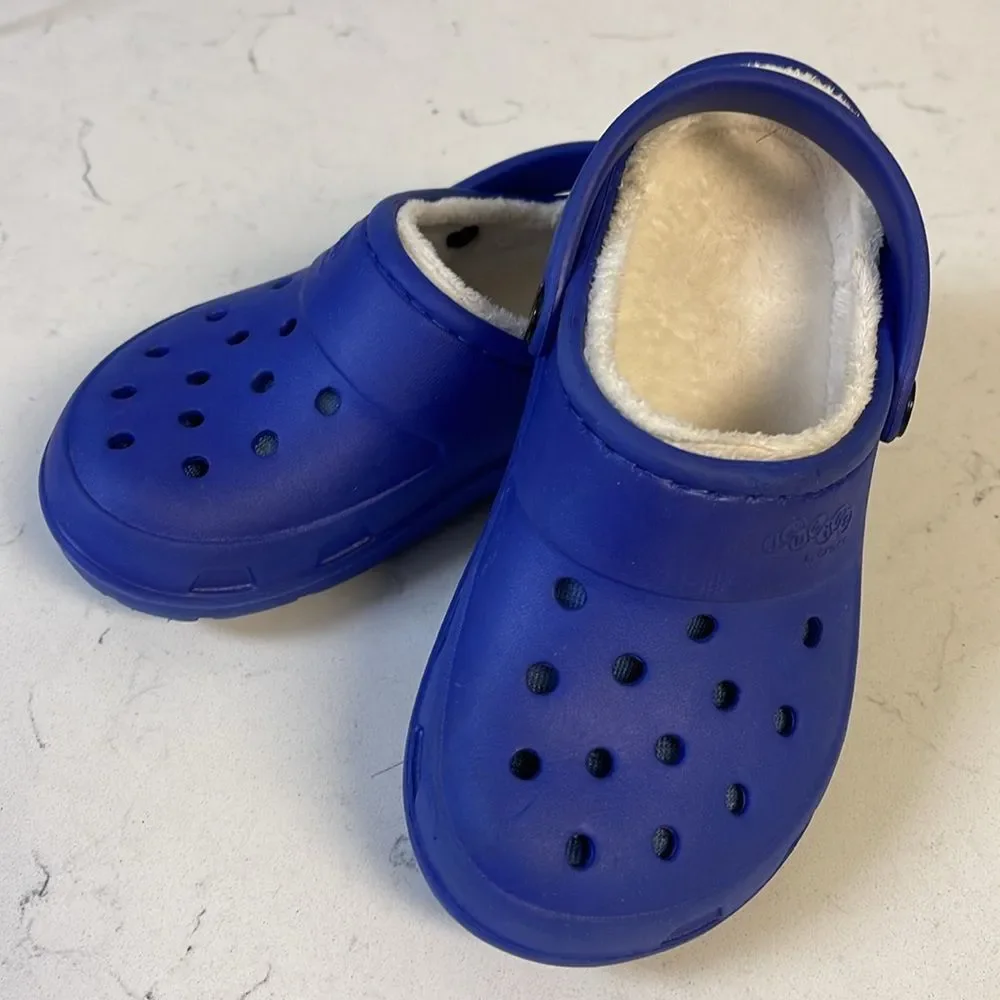 Jibbitz By Crocs Fleece Lined Crocs Royal Blue Size 13 Kids